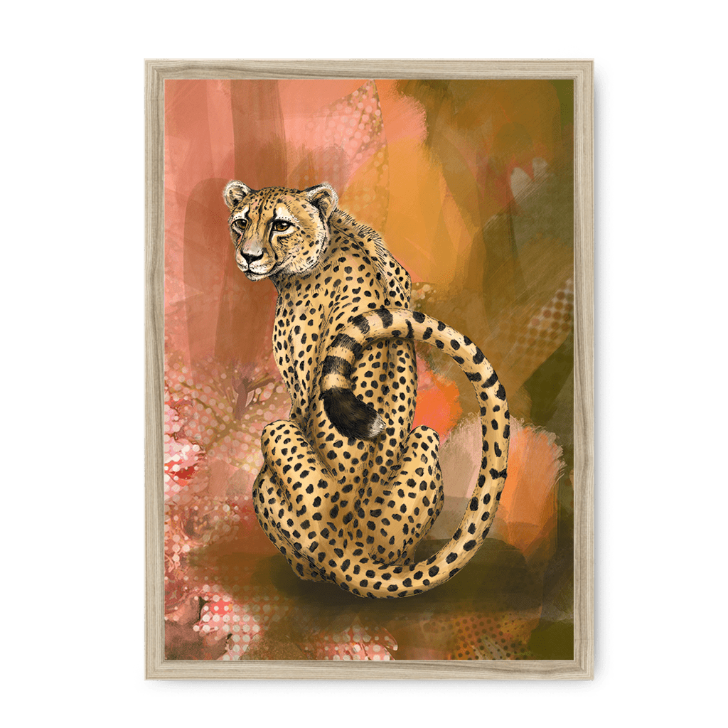 Spotted Repose Framed Print Pawky Paws A3 (297 X 420 mm) / Natural / No Mount (All Art) Framed Print