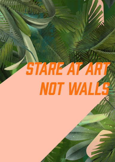 Stare At Art Not Walls - Portrait Pink Matte Art Print Stare At Art Art Print