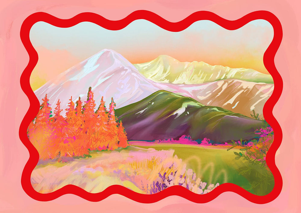 Summer Slopes Giclée Art Print Kitsch Kanaveral Art Print