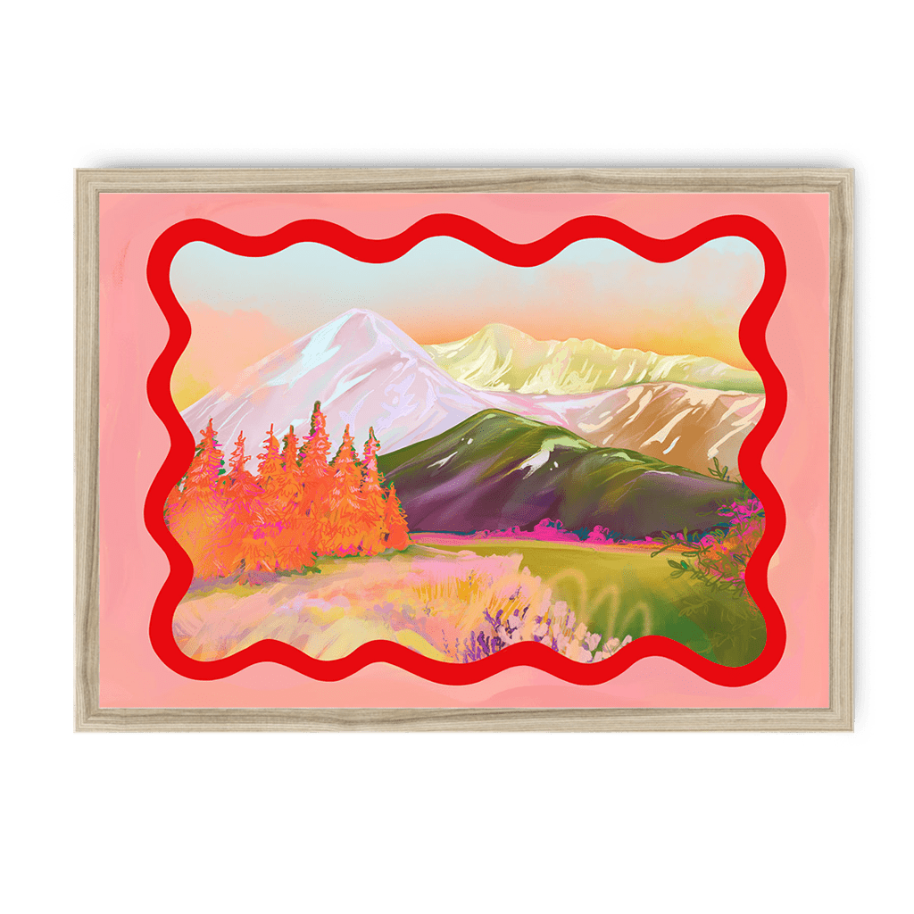Summer Slopes Framed Print Kitsch Kanaveral A3 (297 X 420 mm) / Natural / No Mount (All Art) Framed Print