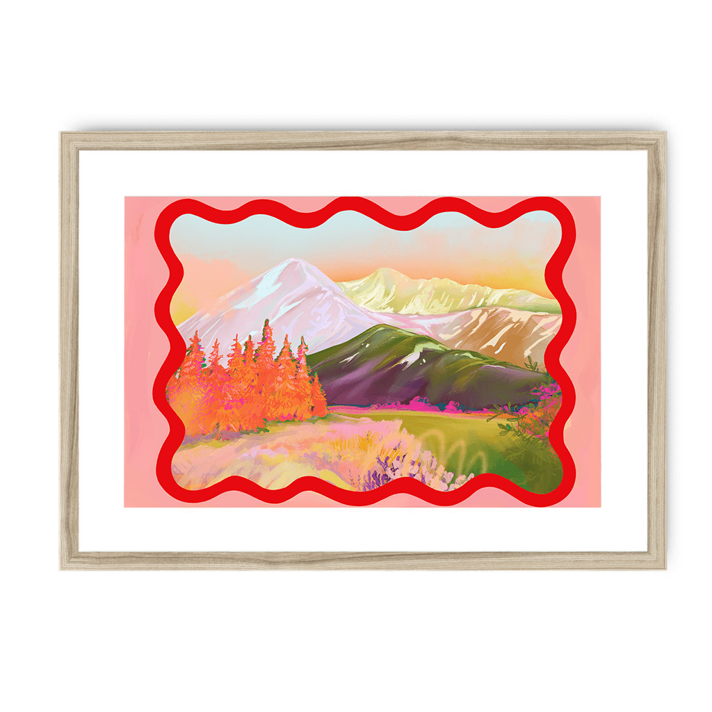 Summer Slopes Framed Print Kitsch Kanaveral A3 (297 X 420 mm) / Natural / White Mount Framed Print