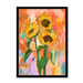 Chromatose Botanica - Sunflowers Framed Print Chromatose A3 (297 X 420 mm) / Black / No Mount (All Art) Framed Print