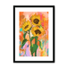 Chromatose Botanica - Sunflowers Framed Print Chromatose A3 (297 X 420 mm) / Black / White Mount Framed Print