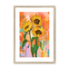 Chromatose Botanica - Sunflowers Framed Print Chromatose A3 (297 X 420 mm) / Natural / White Mount Framed Print