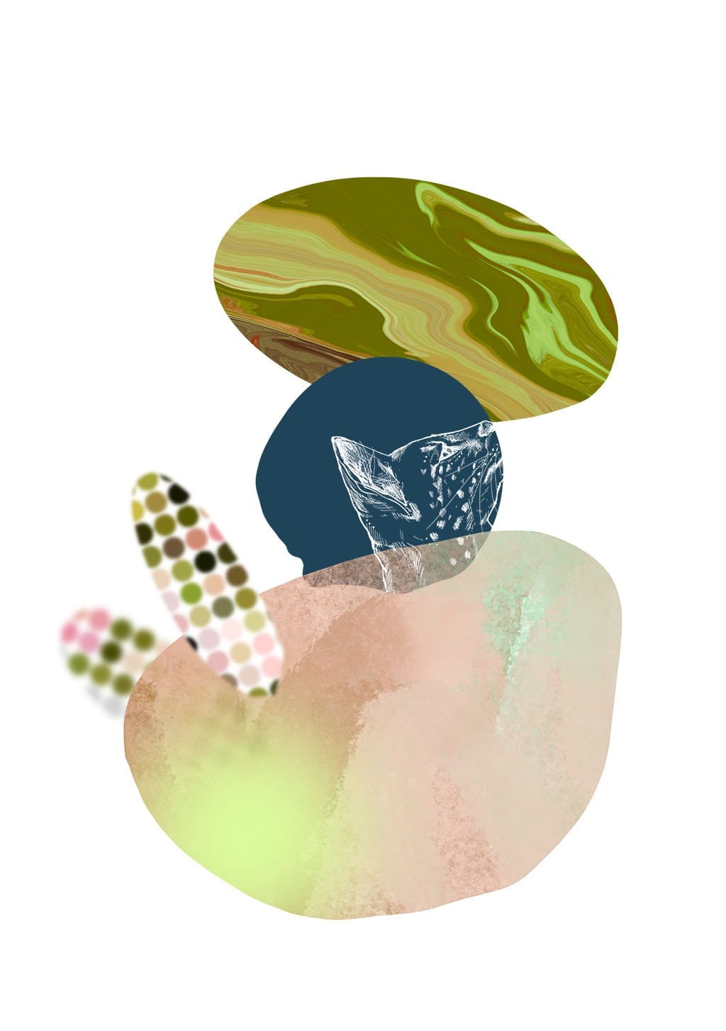 Sunset Serval  Matte Art Print Catastract Art Print