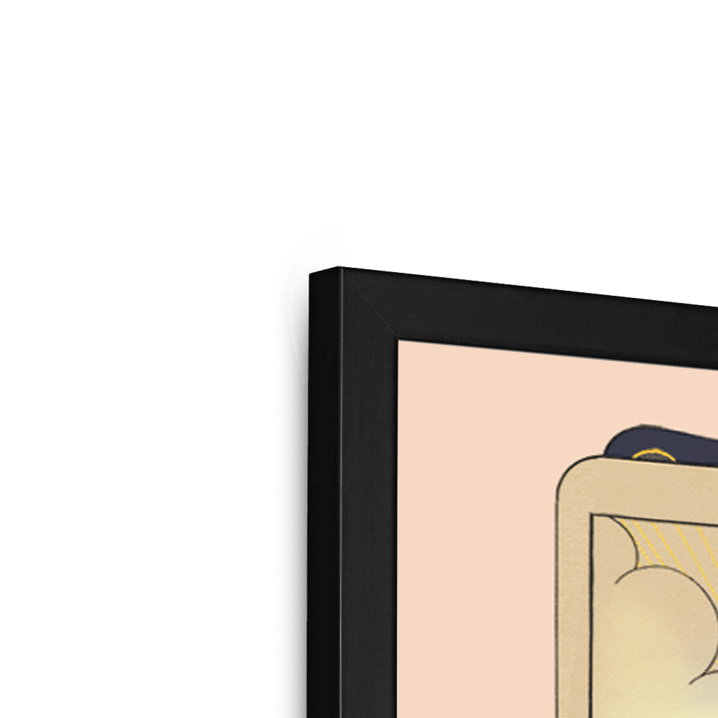 The Moon Framed Print Tarot Cats Framed Print