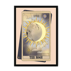 The Moon Framed Print Tarot Cats A3 (297 X 420 mm) / Black / No Mount (All Art) Framed Print