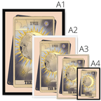 The Moon Framed Print Tarot Cats Framed Print