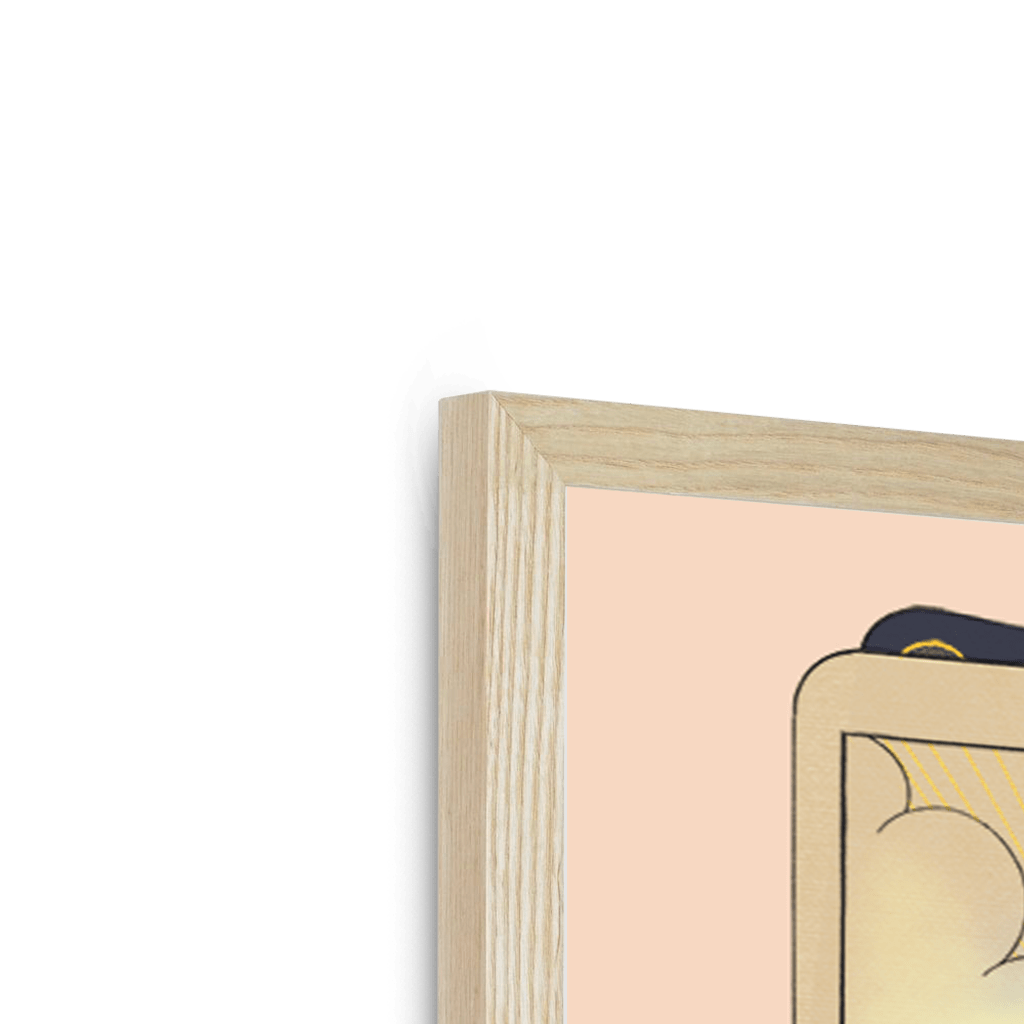 The Moon Framed Print Tarot Cats Framed Print