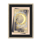 The Moon Framed Print Tarot Cats A3 (297 X 420 mm) / Natural / Black Mount Framed Print