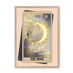 The Moon Framed Print Tarot Cats A3 (297 X 420 mm) / Natural / No Mount (All Art) Framed Print