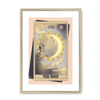 The Moon Framed Print Tarot Cats A3 (297 X 420 mm) / Natural / White Mount Framed Print