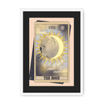 The Moon Framed Print Tarot Cats A3 (297 X 420 mm) / White / Black Mount Framed Print