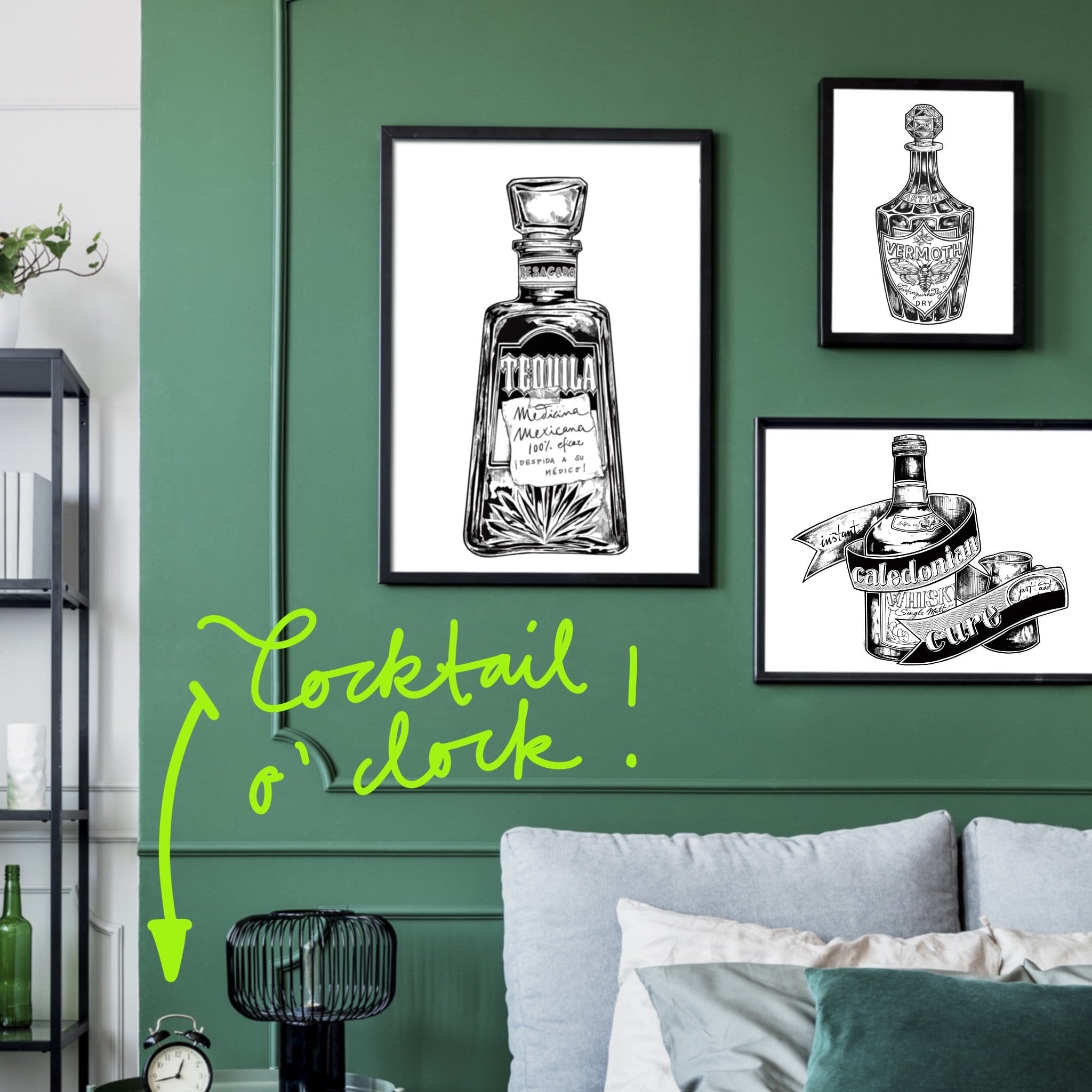 Tequila Medicina Mexicana Art Print Potion & Poison Bottles Art Print