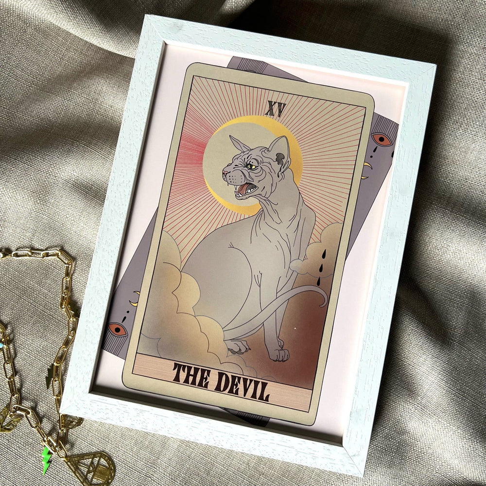 The Devil Art Print Tarot Cats Art Print