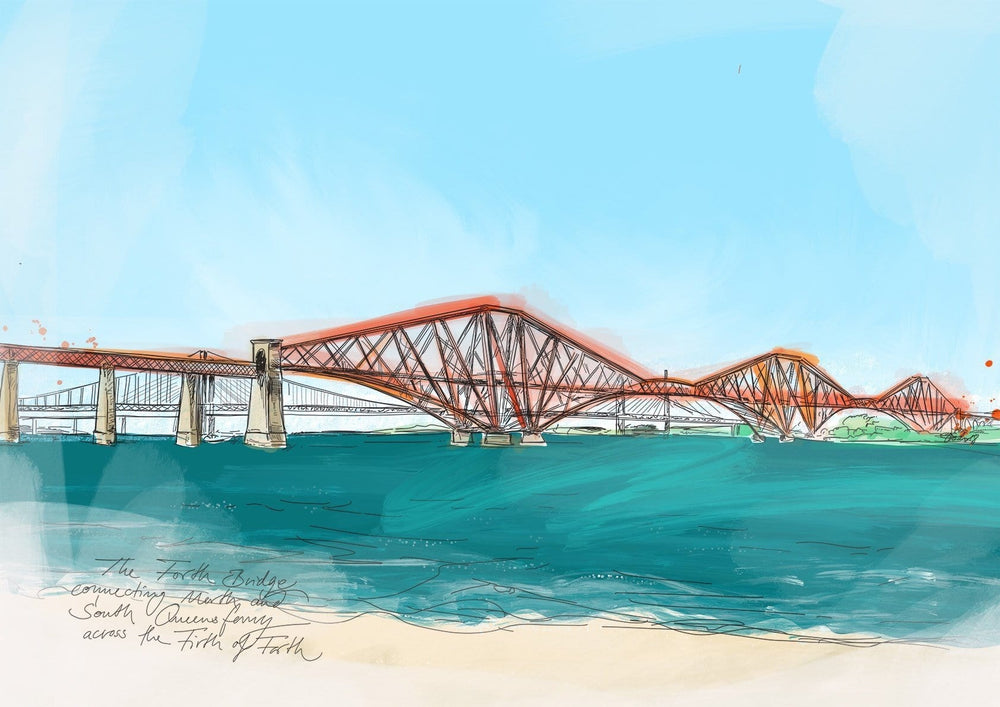 The Forth Bridge Matte Art Print Essential Edinburgh Art Print