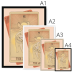 The Lovers Framed Print Tarot Cats Framed Print