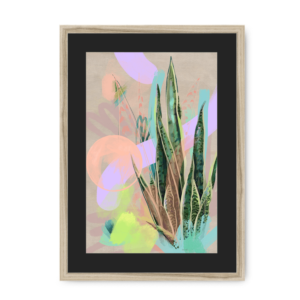 Tropic Pop Framed Print Heat Flares A3 (297 X 420 mm) / Natural / Black Mount Framed Print