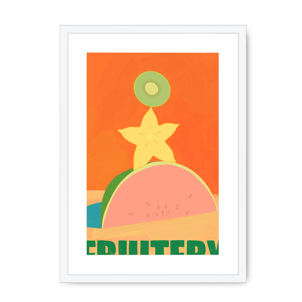 Fruitery Totem Green Framed Print Intercontinental Fruitery A3 (297 X 420 mm) / White / White Mount Framed Print