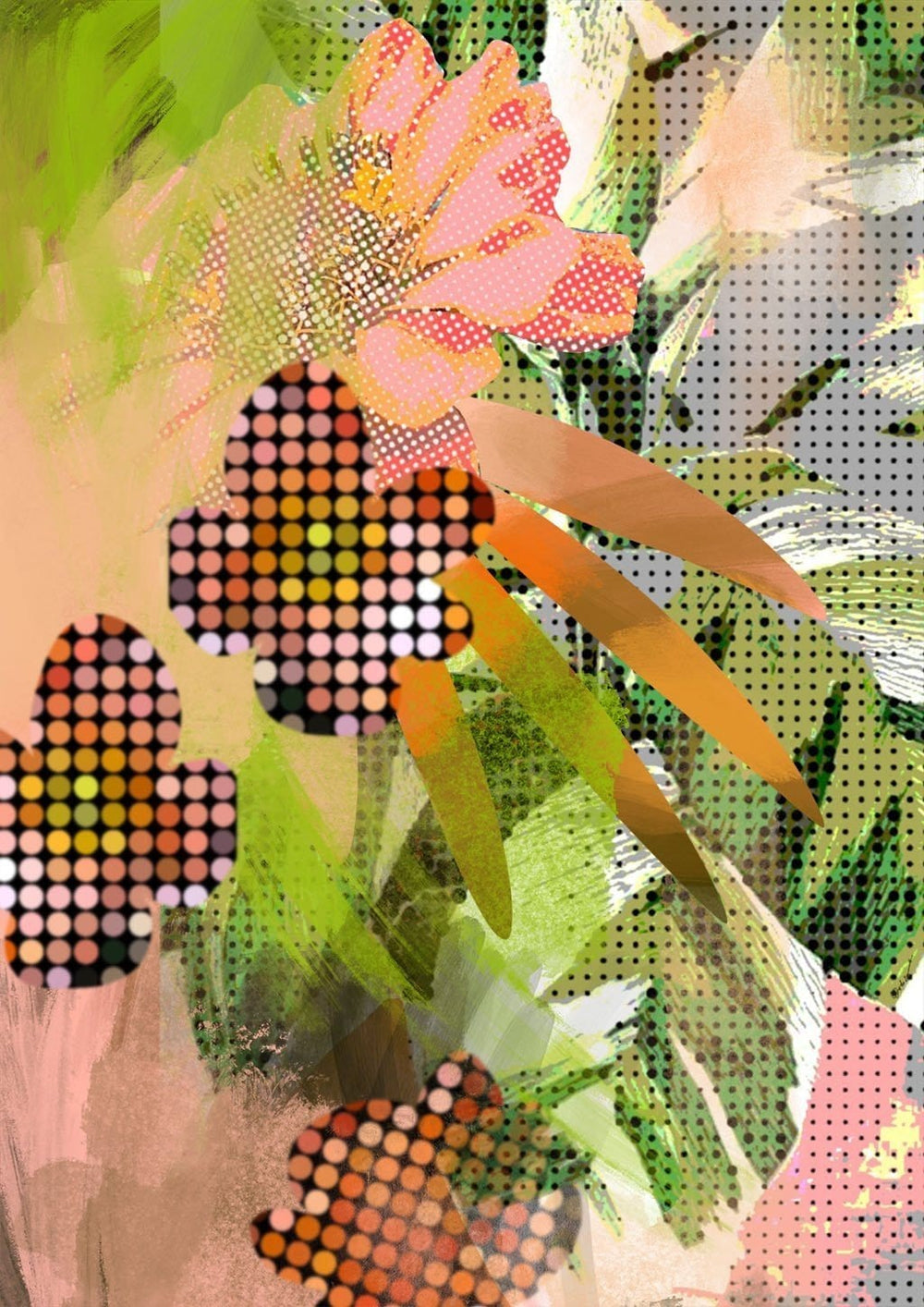 Tropical Polka Matte Art Print Polka Flora Art Print