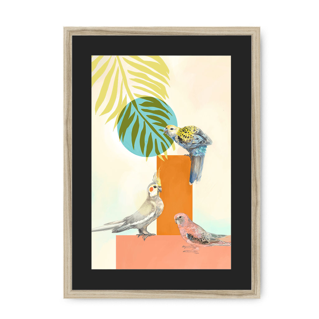 Tropical Pals Framed Print The Gathering A3 (297 X 420 mm) / Natural / Black Mount Framed Print