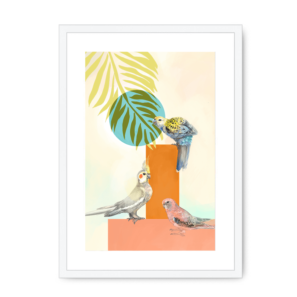 Tropical Pals Framed Print The Gathering A3 (297 X 420 mm) / White / White Mount Framed Print