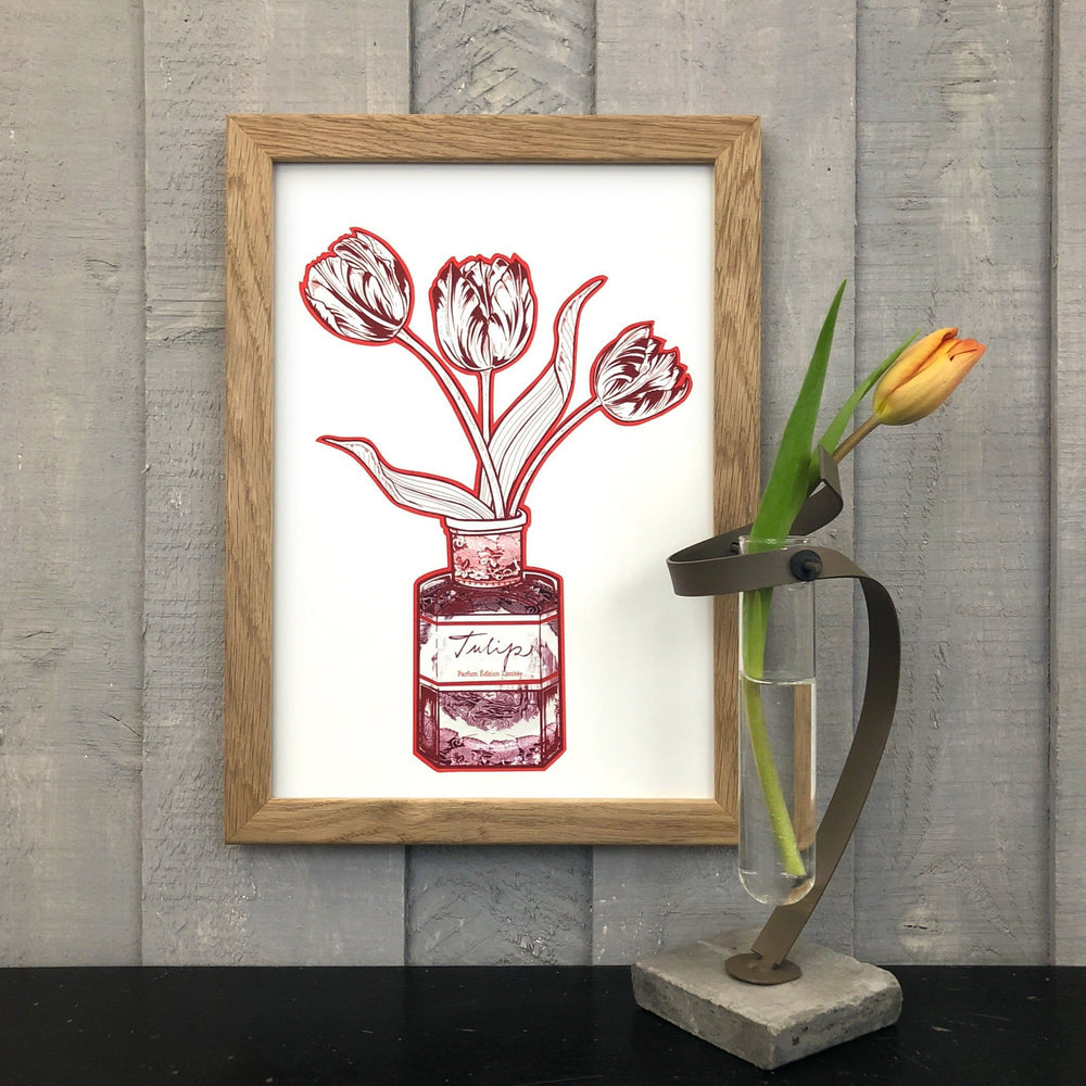 Tulip Red Matte Art Print Chromatic Scents Art Print