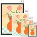 Tulips In Orange Framed Print Happy Stems Framed Print