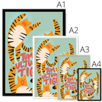 Tumultuous Tigers Framed Print Food Fur & Feathers Framed Print