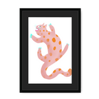 Up The Walls Framed Print 4 Cats Of The Quarantine A3 (297 X 420 mm) / Black / Black Mount Framed Print