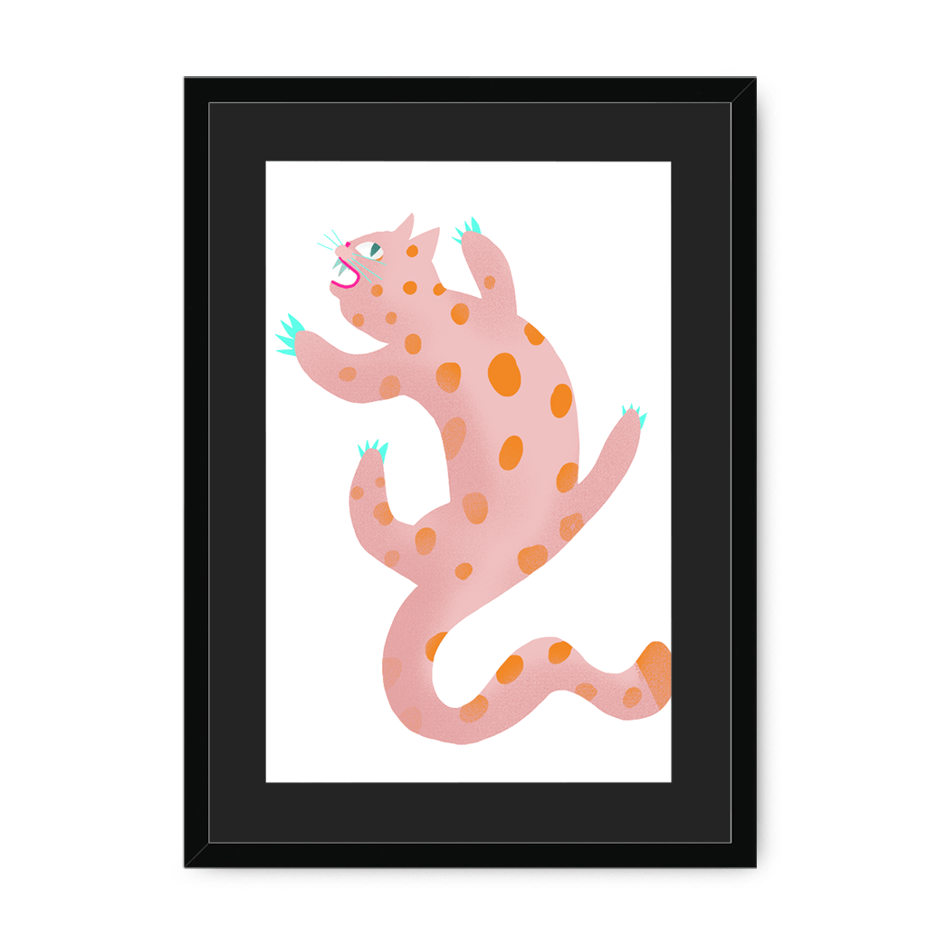 Up The Walls Framed Print 4 Cats Of The Quarantine A3 (297 X 420 mm) / Black / Black Mount Framed Print