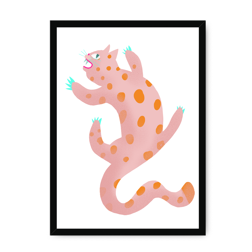 Up The Walls Framed Print 4 Cats Of The Quarantine A3 (297 X 420 mm) / Black / No Mount (All Art) Framed Print