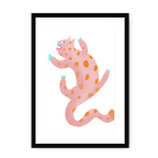 Up The Walls Framed Print 4 Cats Of The Quarantine A3 (297 X 420 mm) / Black / White Mount Framed Print