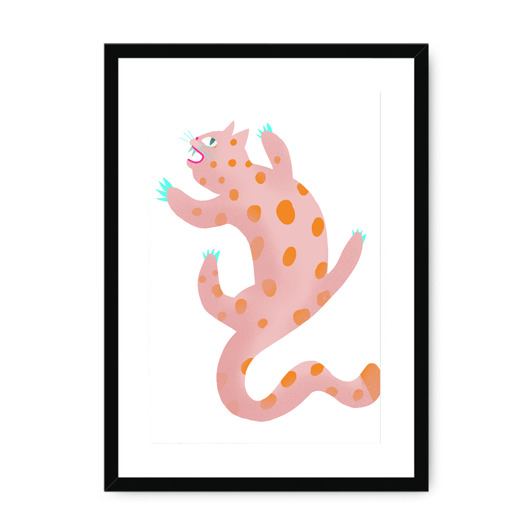 Up The Walls Framed Print 4 Cats Of The Quarantine A3 (297 X 420 mm) / Black / White Mount Framed Print