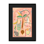 Vacances Tropicales Framed Print Aventures Des Créatures A3 (297 X 420 mm) / Black / Black Mount Framed Print