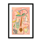 Vacances Tropicales Framed Print Aventures Des Créatures A3 (297 X 420 mm) / Black / White Mount Framed Print