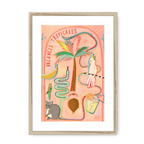Vacances Tropicales Framed Print Aventures Des Créatures A3 (297 X 420 mm) / Natural / White Mount Framed Print