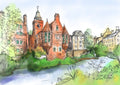 Water Of Leith & Dean Village Matte Art Print Essential Edinburgh Art Print