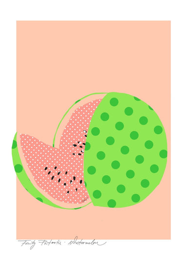 Watermelon Matte Art Print Fruity Patootie Art Print