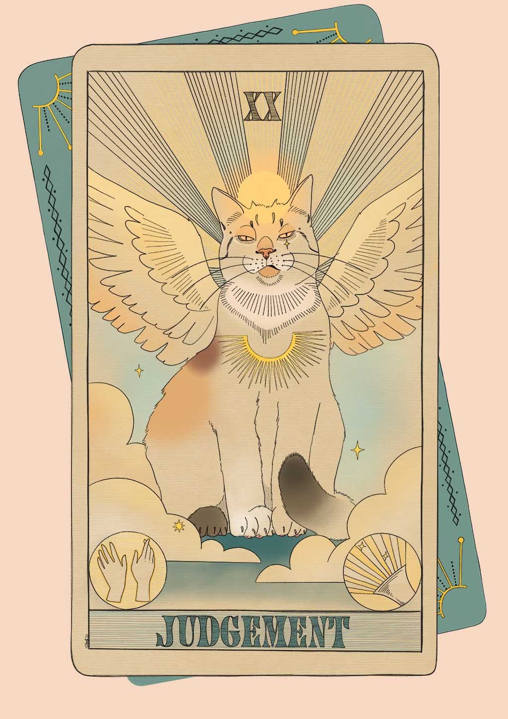 Judgement Art Print Tarot Cats Art Print
