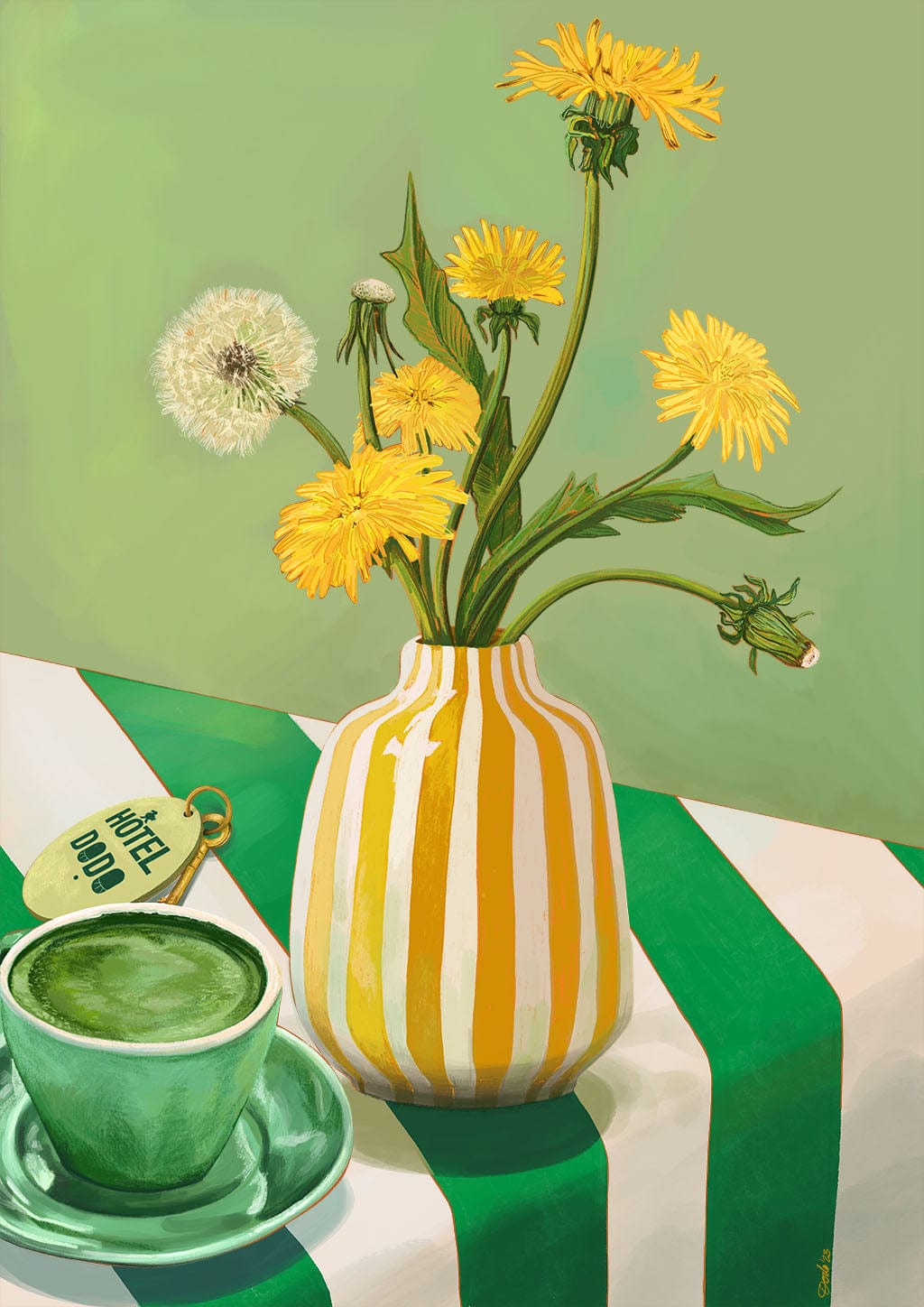 Matcha Mornings Giclée Art Print Hôtel Dodo Art Print