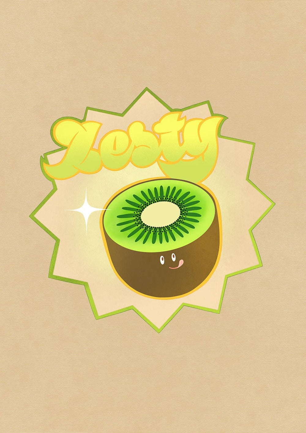 Zesty Kiwi Matte Art Print Fruity Wall Art Print